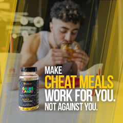 Gains Candy pack laid out for a pre-meal carb strategy during meal prep