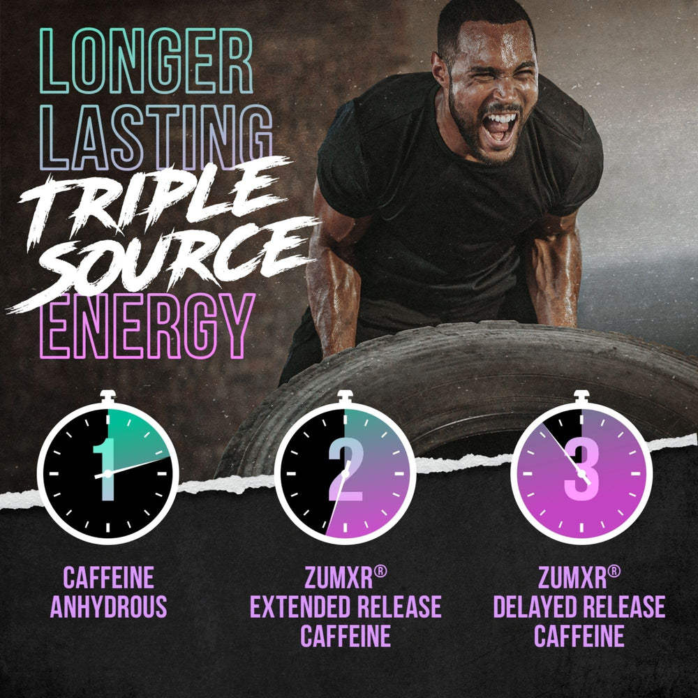 ALPHA LION grape bubblegum flavor glass illustrating tasty energy boost