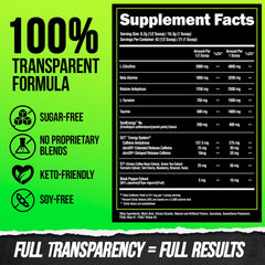 ALPHA LION Nitric Oxide Citrulline panel hints at pump-friendly formulations