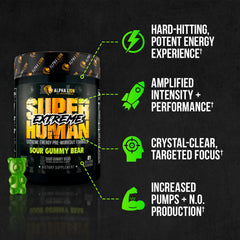 Ingredients label on ALPHA LION Superhuman Extreme to highlight transparency