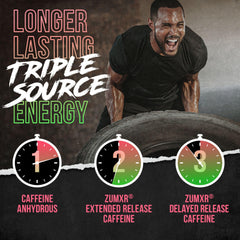 ALPHA LION Tri-Source Caffeine matrix label shows balanced caffeine for alertness