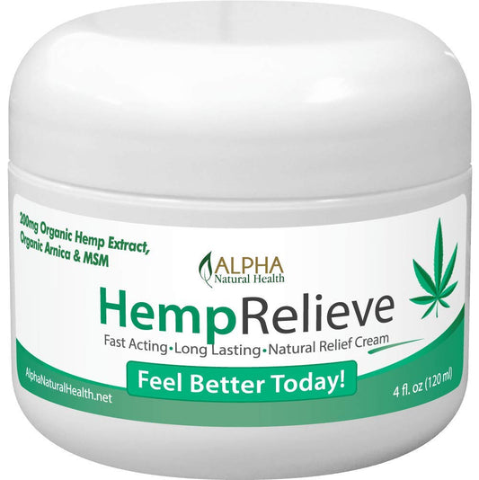 Alpha Natural Health HempRelieve bottle for daily topical comfort