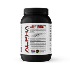 Alpha Nutrition Labs whey isolate shake—delicious post-workout fuel with fast-absorbing protein.