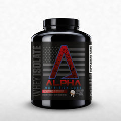 Alpha Nutrition Labs whey isolate coconut bottle shows convenient post-workout protein option