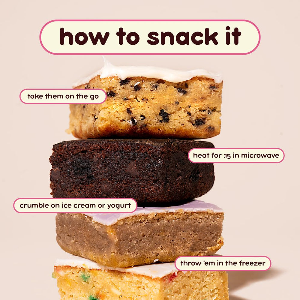 Alpha Prime Prime Bites chocolate cookie monster brownie, a dessert-inspired protein treat.