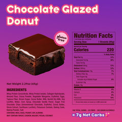 Closeup of Prime Bites brownie with glossy chocolate glaze and fudgy center
