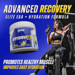 Glass filled with Juicy Watermelon Hydro 9 Aminos for a refreshing workout drink