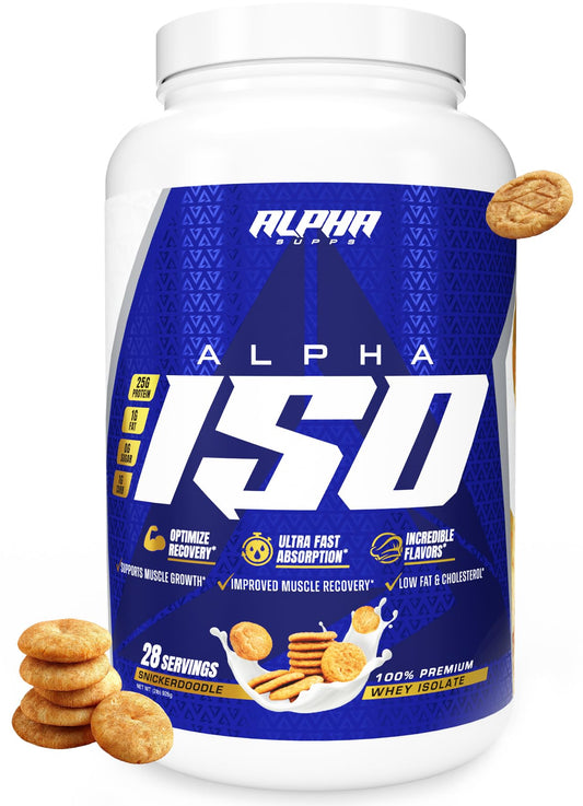Alpha Supps ISO bottle pour for smooth post-workout shakes.
