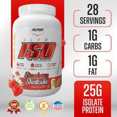 Alpha Supps ISO low-carb formula in a sport bag