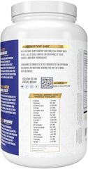 Alpha Supps ISO nutrition label showing low carb and gluten-free features