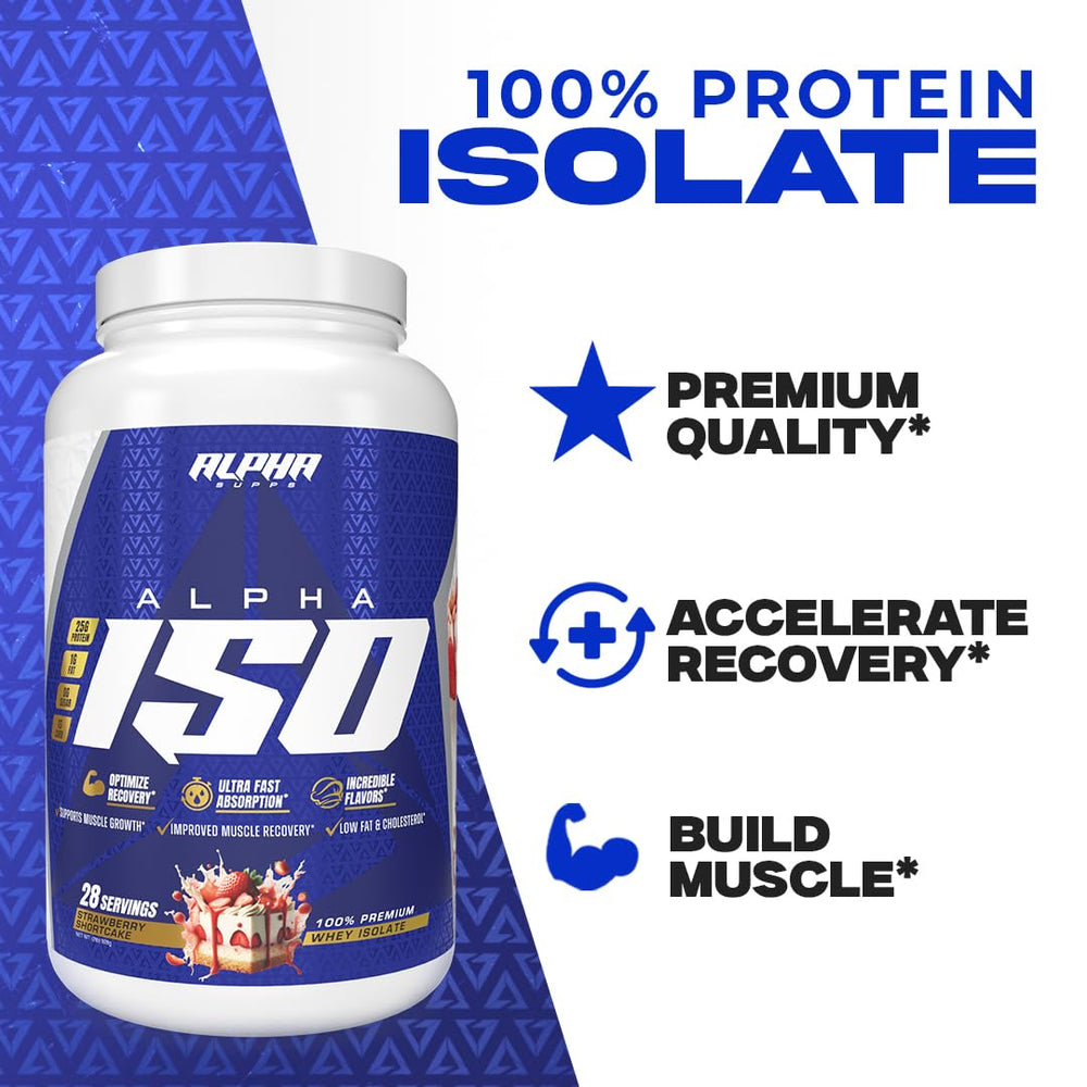 Alpha Supps ISO protein powder in a sports bottle during workout