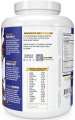 Alpha Supps ISO Whey Chocolate Cake tub on shelf for easy purchase.