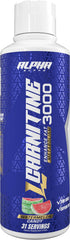 Alpha Supps Liquid L-Carnitine 3000 bottle in Watermelon Candy flavor for on-the-go energy.