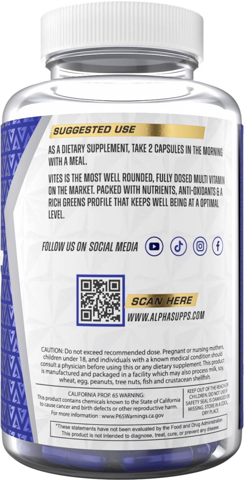 Blend of fruits and vegetables powering a whole-food men's multivitamin.