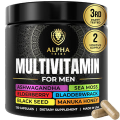 Alpha Tribe multivitamin men bottle front for daily support