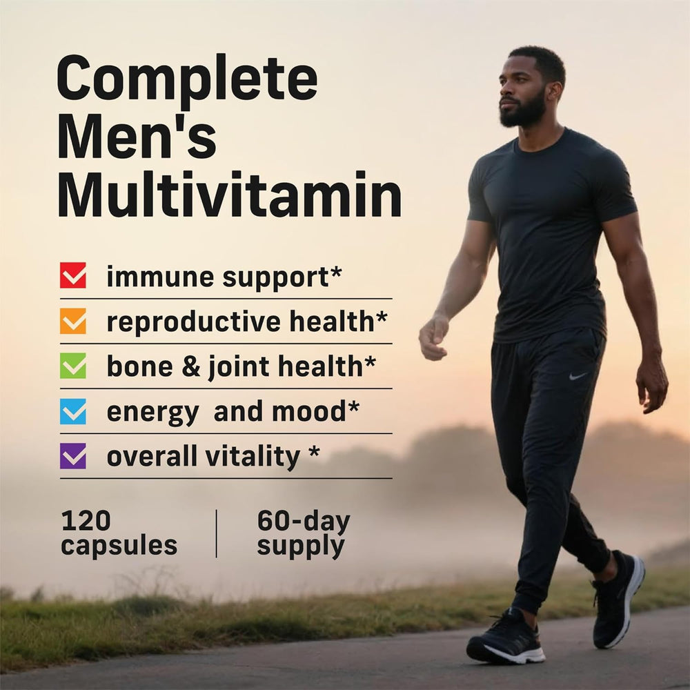 Alpha Tribe multivitamin tablet close-up shows easy-to-swallow capsules for daily use.