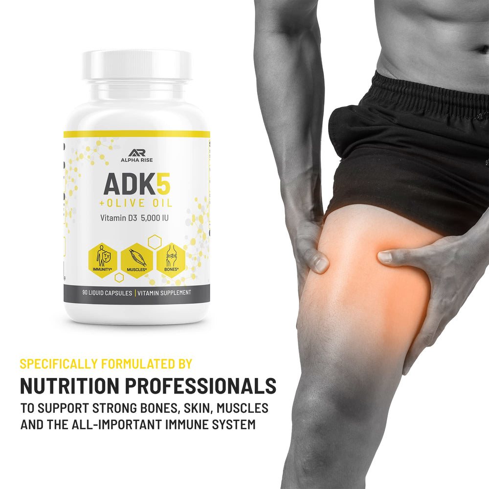 NSF-certified facility label on ALPHA RISE ADK packaging signals quality