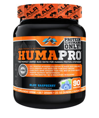ALR Industries Humapro blue raspberry canister shows vegan protein for lean muscle support
