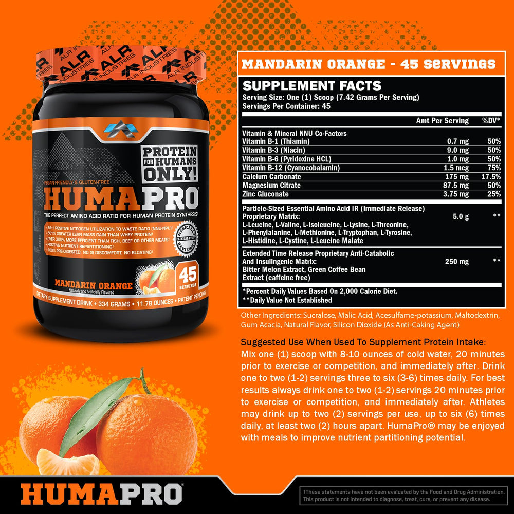 ALR Humapro tub showcases compact packaging and ultra-efficient amino delivery.
