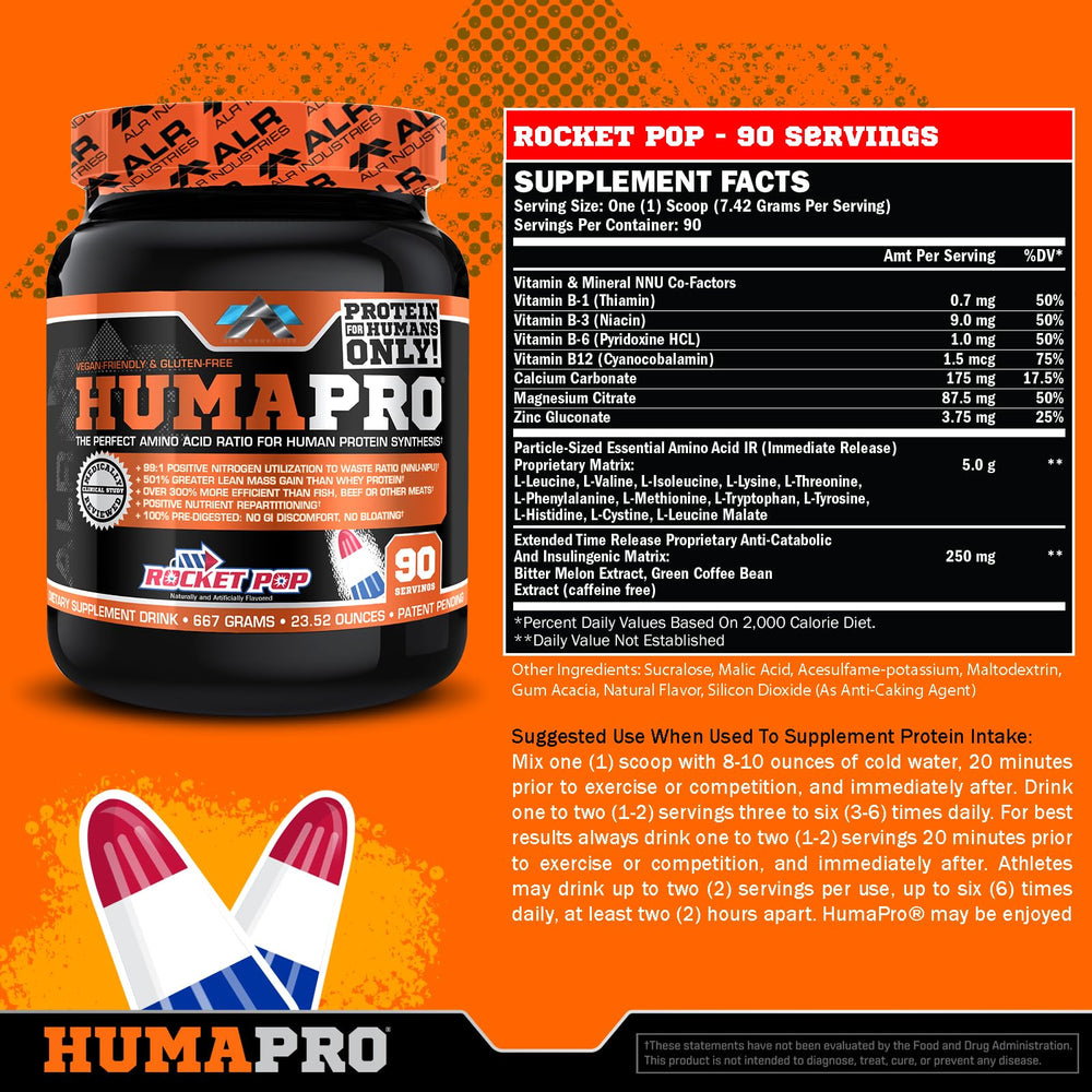 ALR Humapro powder poured into a glass, signaling efficient protein absorption.