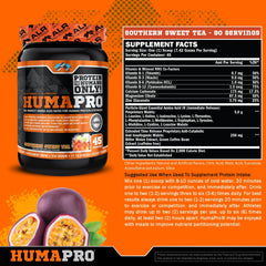 Humapro pours into a glass, suggesting quick post-workout refreshment.