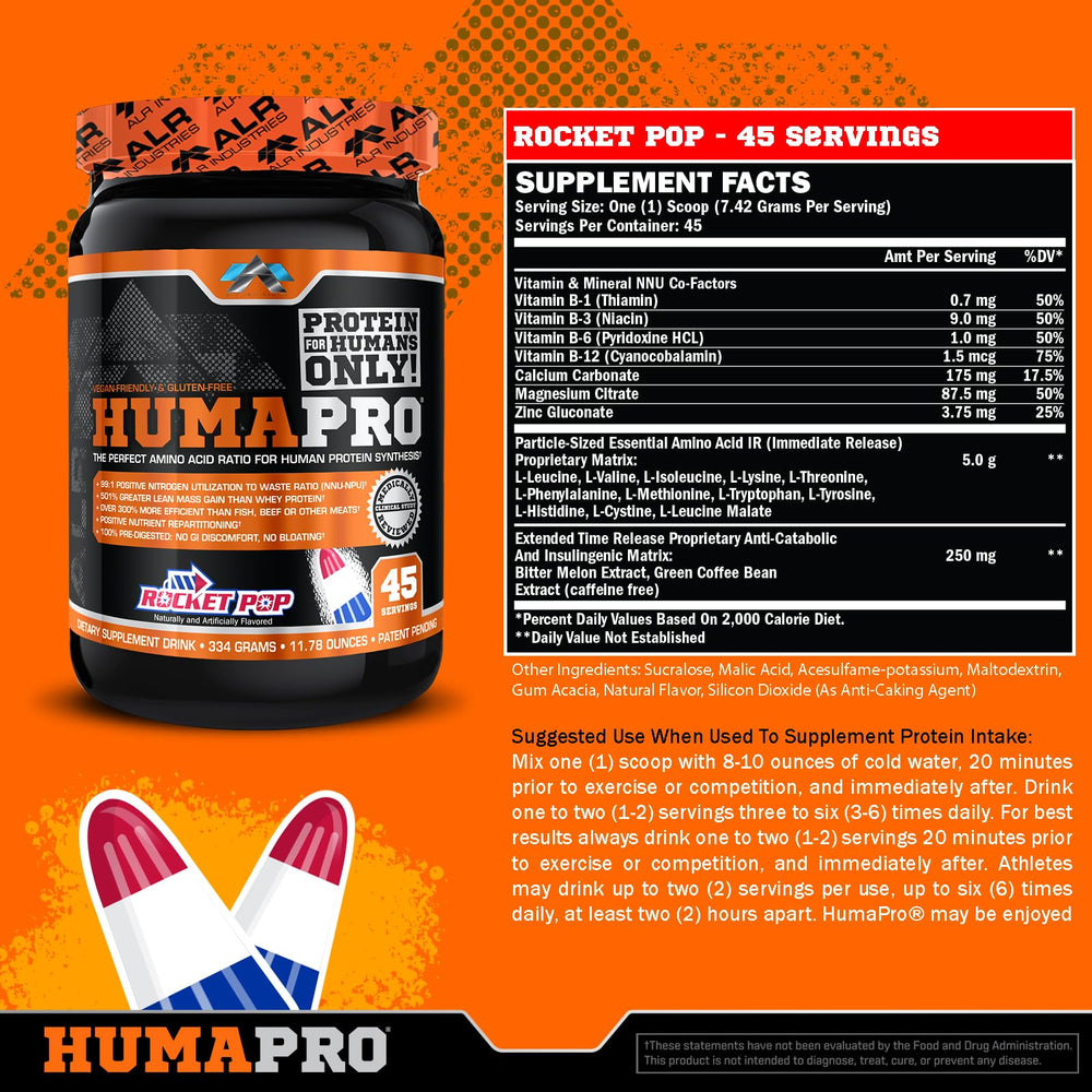 ALR Industries Humapro scoop measure shows precise serving for efficient intake.