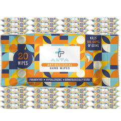 ALTA+ alcohol-free travel size wipes front view for on-the-go cleansing