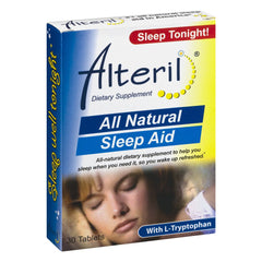 Alteril all natural sleep aid 30 tablet pack supports a restful night