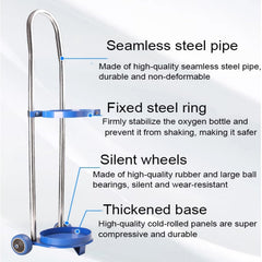 Altovexis cart compatible with size D or E cylinders for versatility.