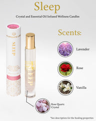 Aluminate Life crystal-infused roller featuring rose quartz for balanced mood.