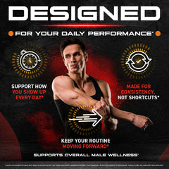AMACARE Mars Men Plus packaging label featuring natural support ingredients.