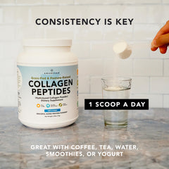 AMANDEAN Collagen Powder dissolves in water or tea quickly