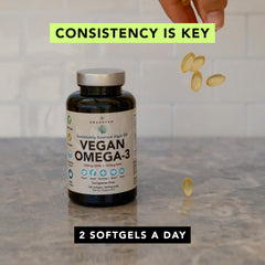 AMANDEAN Vegan Omega-3 cognition closeup—support for focus.