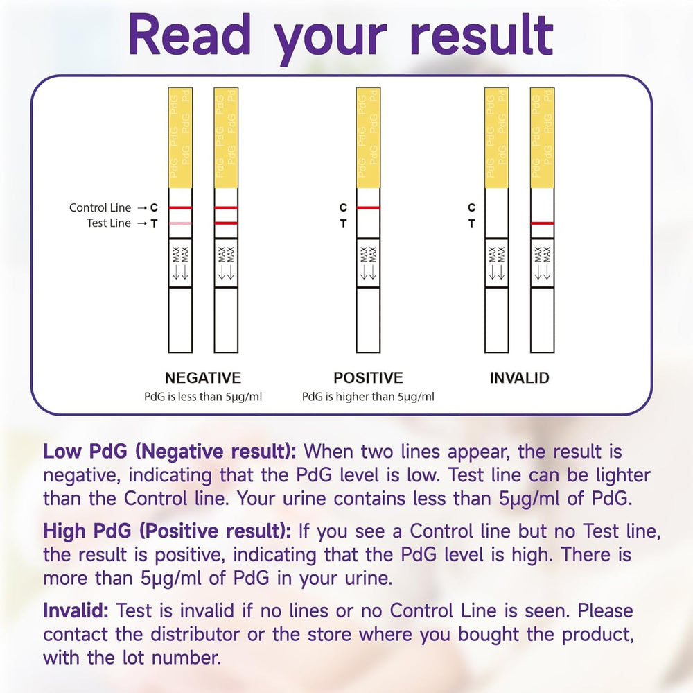 Amazewell PdG strip after a brief wait shows result for ovulation insight.