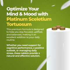 Amazing Botanicals Platinum Sceletium Tablets 25mg per tablet, notable mesembrine content.