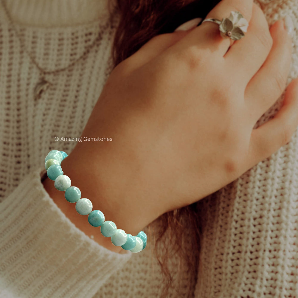 Amazing Gemstone Amazonite Bracelet stability and grounding during daily activities.