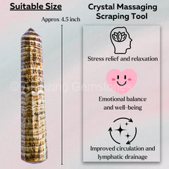 Amazing Gemstone Aragonite Wand in hand for neck and back relief
