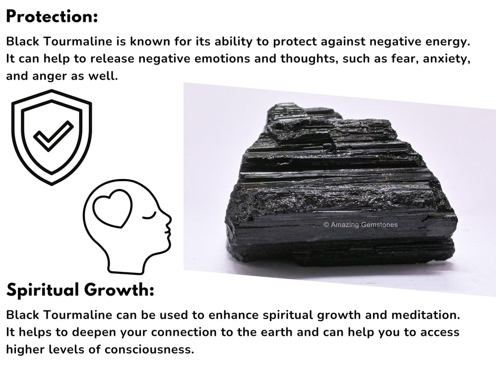 Amazing Gemstone Black Tourmaline crystal surface texture with earthy tones for grounding energy.