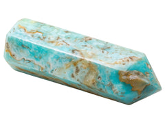 Amazing Gemstone Caribbean Calcite Tower side angle centers energy for crystal grids.