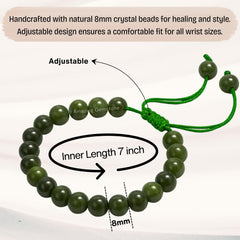 Amazing Gemstone Chrome Diopside Bracelet suits both men and women with a stylish, subtle shine.
