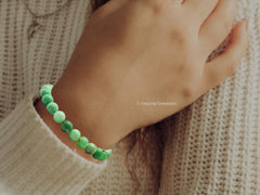 Amazing Gemstone Chrysoprase bracelet packaging zip bag ensures safe gifting.