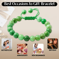 Amazing Gemstone Chrysoprase bracelet unisex design suits all genders.