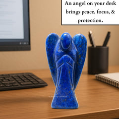 Amazing Gemstone lapis lazuli angel in gift-ready box for thoughtful gifting