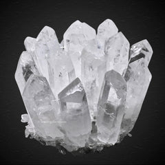 Amazing Gemstone large clear quartz cluster points handcrafted piece with unique formation.