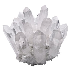 Amazing Gemstone large clear quartz cluster points meditation centerpiece for calm focus.