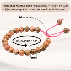 Unisex design of Amazing Gemstone Rhodochrosite Bracelet suitable for men and women.