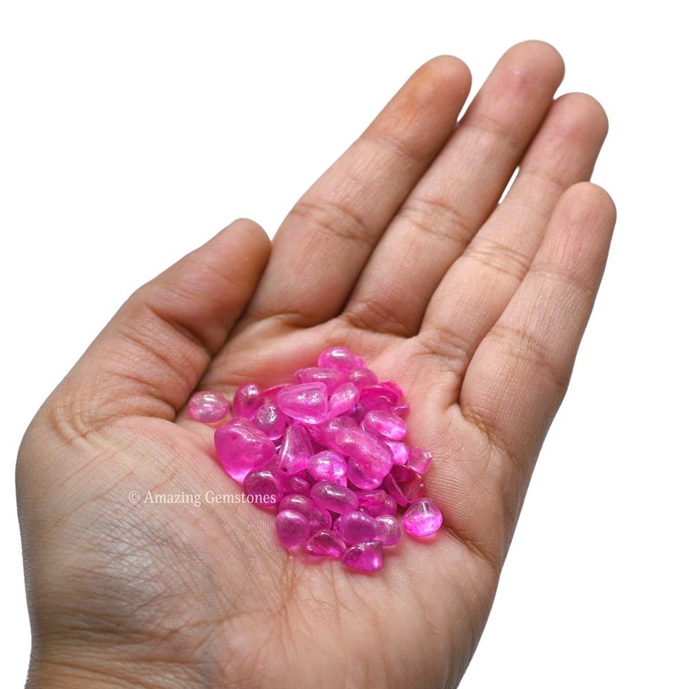 Amazing Gemstone Rose Aura Quartz chips create elegant pot and terrarium touches
