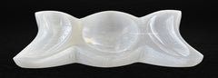 Amazing Gemstone selenite charging plate on an altar, creating a tranquil space.