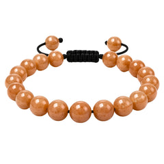 Amazing Gemstone Sunstone Bracelet 8mm beads close-up for everyday wear with protective energy.
