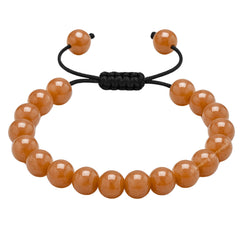Amazing Gemstone Sunstone Bracelet on wrist with adjustable fit for comfortable all-day wear.